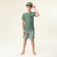 Green Colourblock Cap