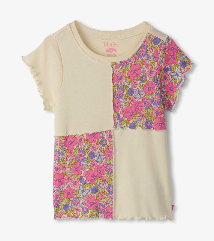 Groovy Flowers Patchwork Tee