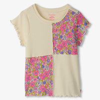 Groovy Flowers Patchwork Tee