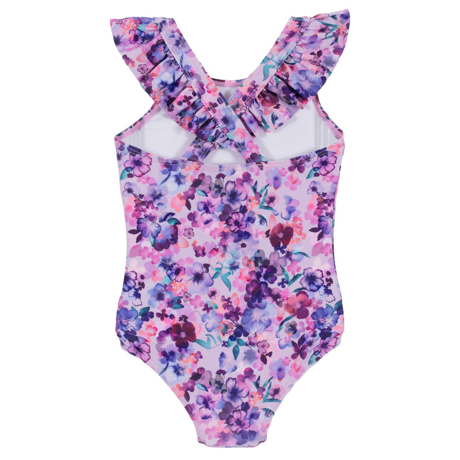 Girls' Lilac One-Piece UV Swimsuit