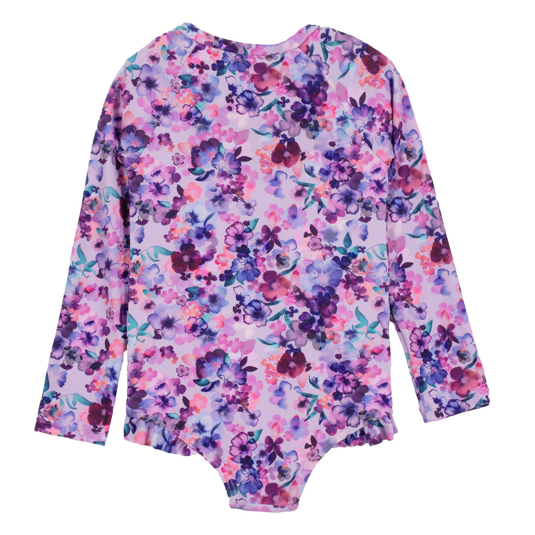 Long Sleeve Lilac One-Piece UV Swimsuit