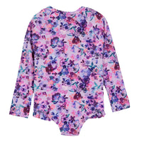 Long Sleeve Lilac One-Piece UV Swimsuit