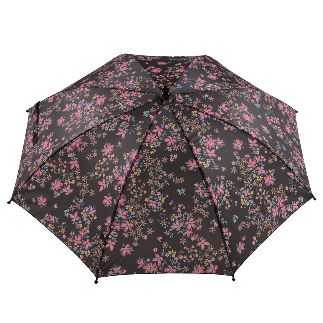 Black Floral Umbrella