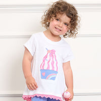 Ice Cream Sundae Eyelet Trim T-Shirt