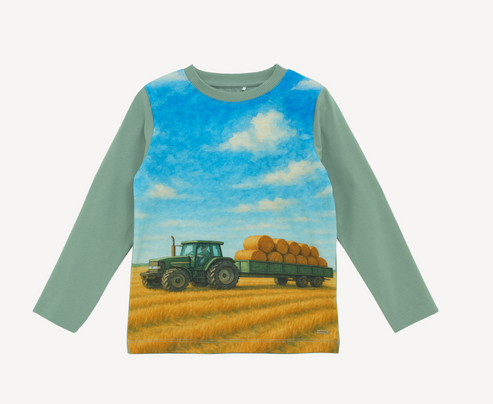 T-Shirt LS - Hay Tractor Green