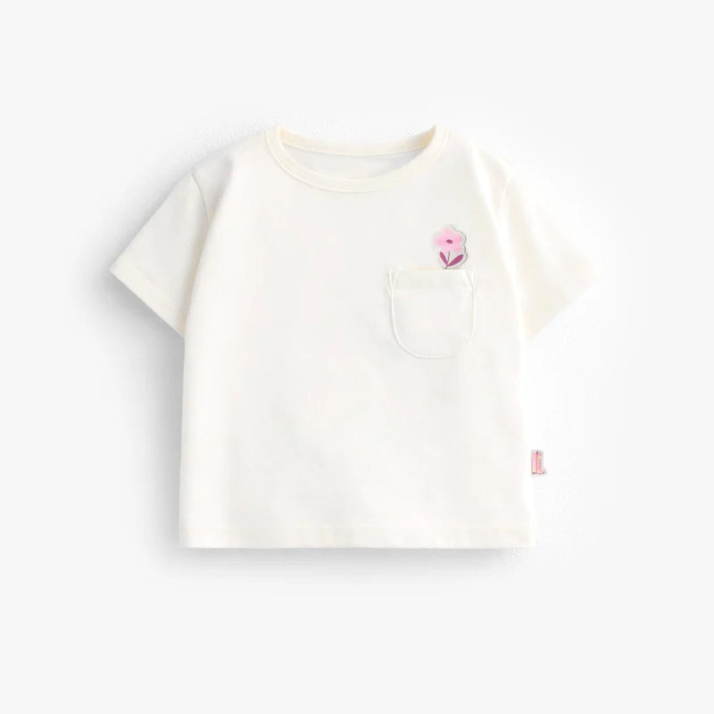 Cream T-shirt with back illustration, baby