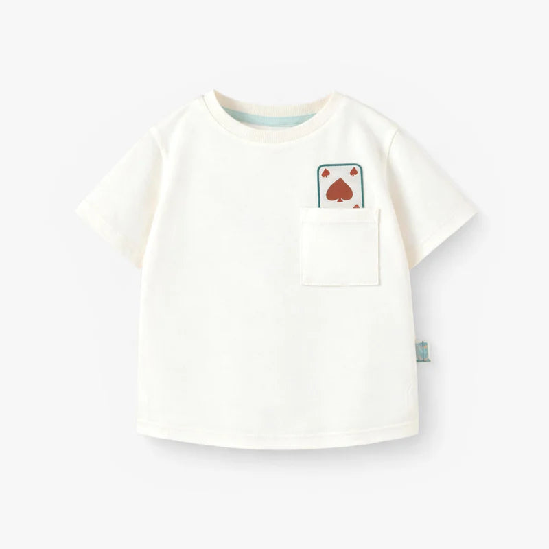 Cream T-shirt with back illustration, baby