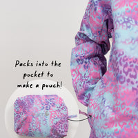 10K Packaway Rainshell - Rainbow Leopard | Waterproof Windproof Eco