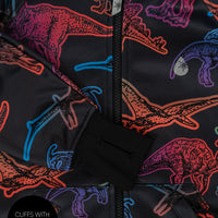 All-Weather Hoodie - Neon Dino | Waterproof Windproof Eco