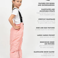 Snowrider Convertible Ski Overalls - Apricot Blush