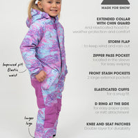 Snowrider One Piece Snowsuit - Rainbow Leopard | Waterproof Windproof Eco