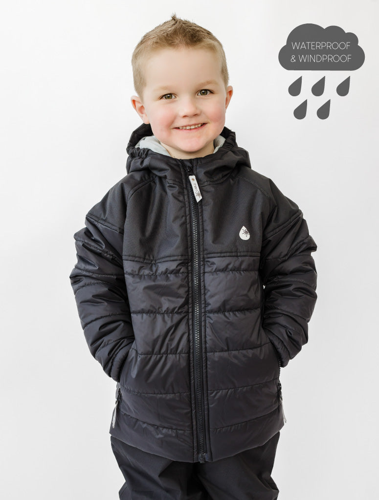 Hydracloud Puffer Jacket - Black | Waterproof Windproof Eco