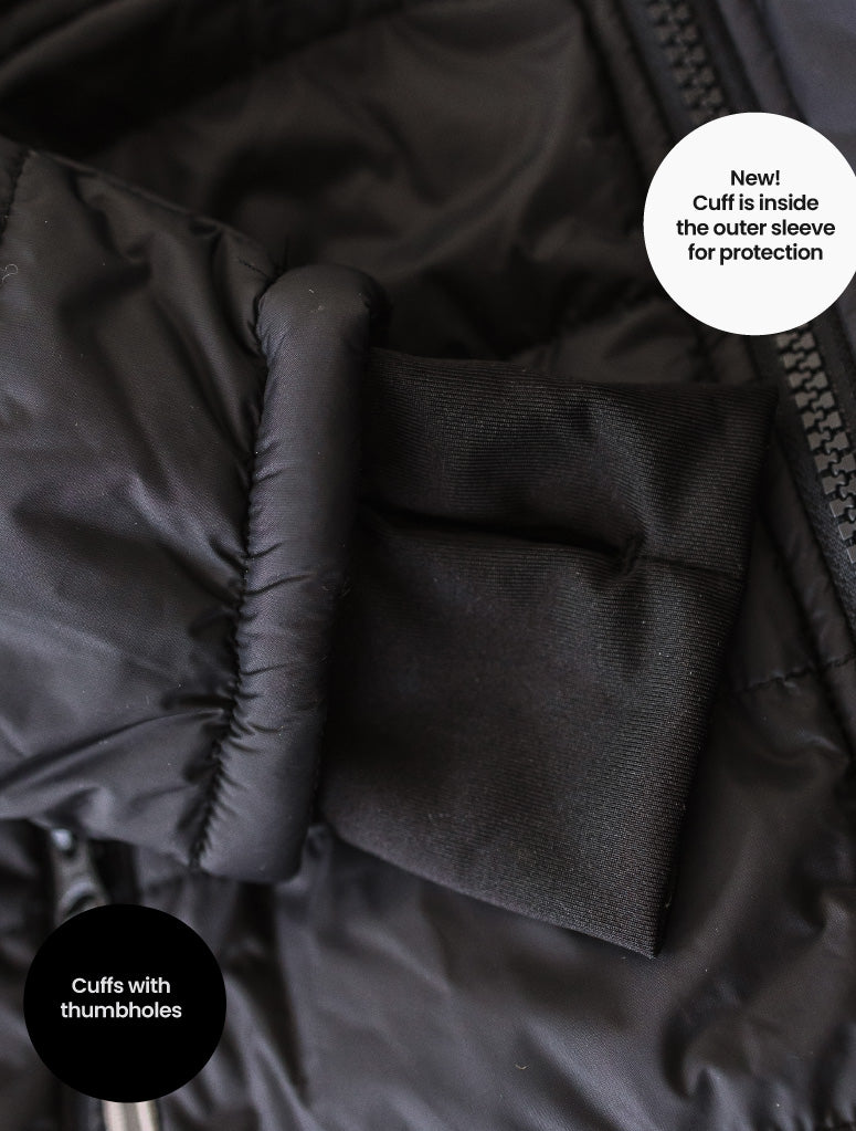 Hydracloud Puffer Jacket - Black | Waterproof Windproof Eco