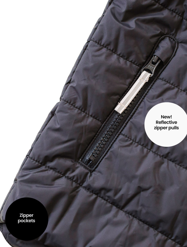 Hydracloud Puffer Jacket - Black | Waterproof Windproof Eco