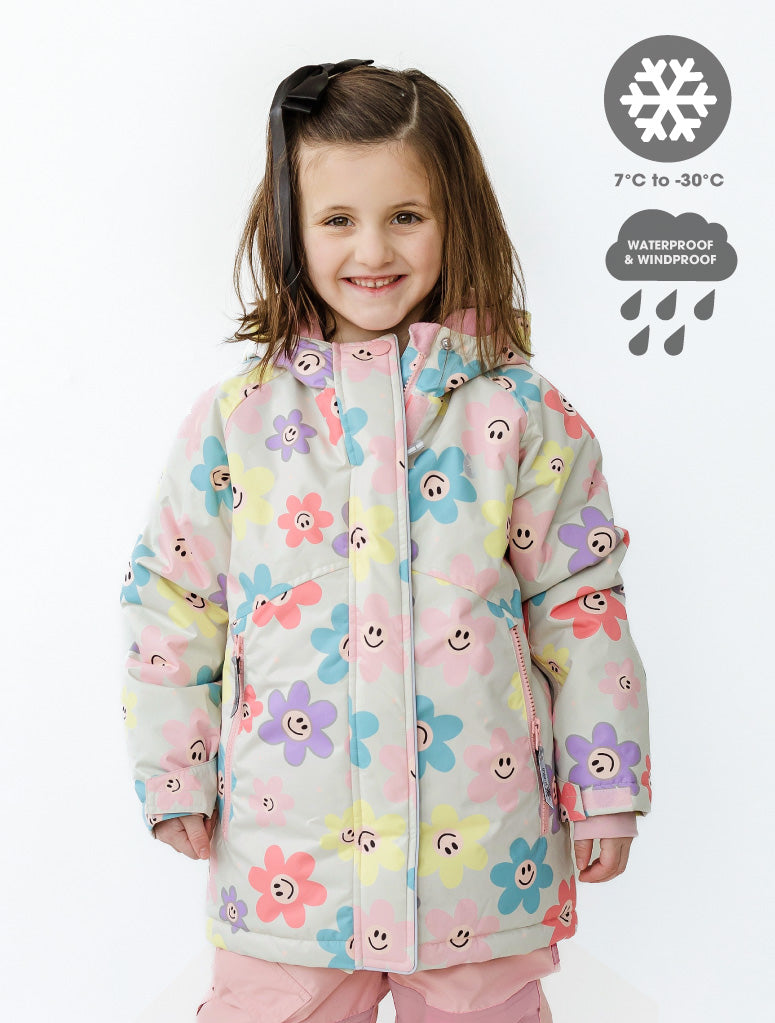 Snowrider Deep Winter Coat - Happy Daisy | Waterproof Windproof Eco