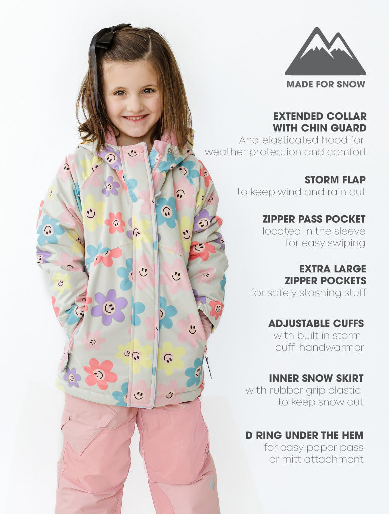 Snowrider Deep Winter Coat - Happy Daisy | Waterproof Windproof Eco