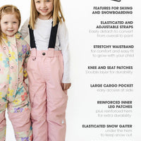 Snowrider Convertible Ski Overalls - Dusky Pink