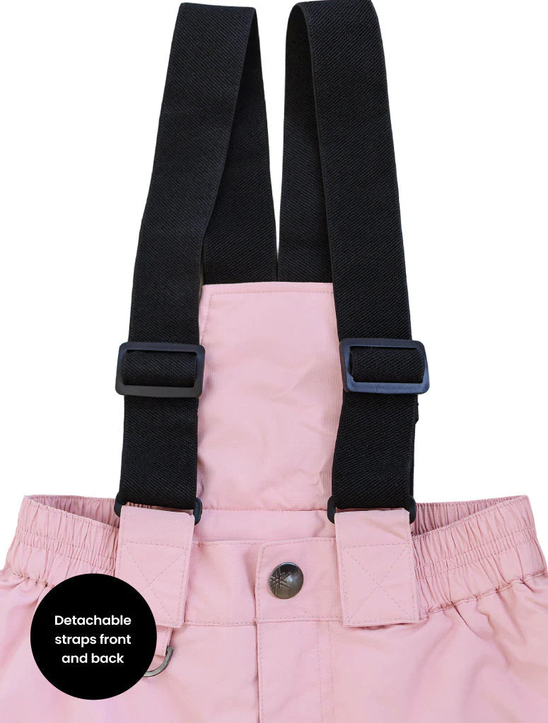 Snowrider Convertible Ski Overalls - Dusky Pink