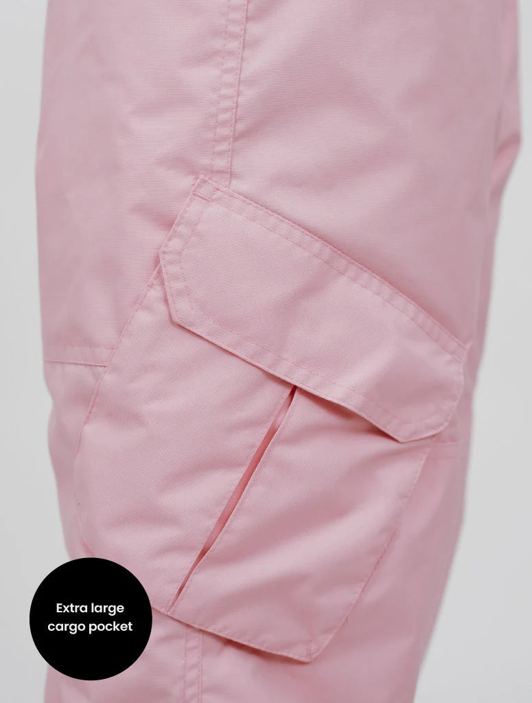 Snowrider Convertible Ski Overalls - Dusky Pink