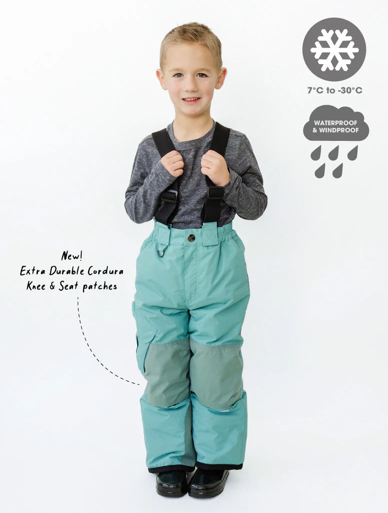 Snowrider Convertible Ski Overalls - Seafoam