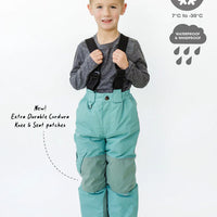 Snowrider Convertible Ski Overalls - Seafoam