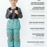 Snowrider Convertible Ski Overalls - Seafoam