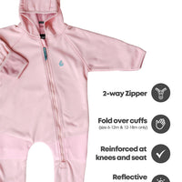 All-Weather Fleece Onesie - Dusky Pink