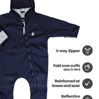 All-Weather Fleece Onesie - Navy
