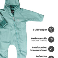 All-Weather Fleece Onesie - Seafoam