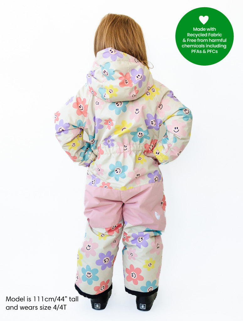 Snowrider One Piece Snowsuit - Happy Daisy | Waterproof Windproof Eco