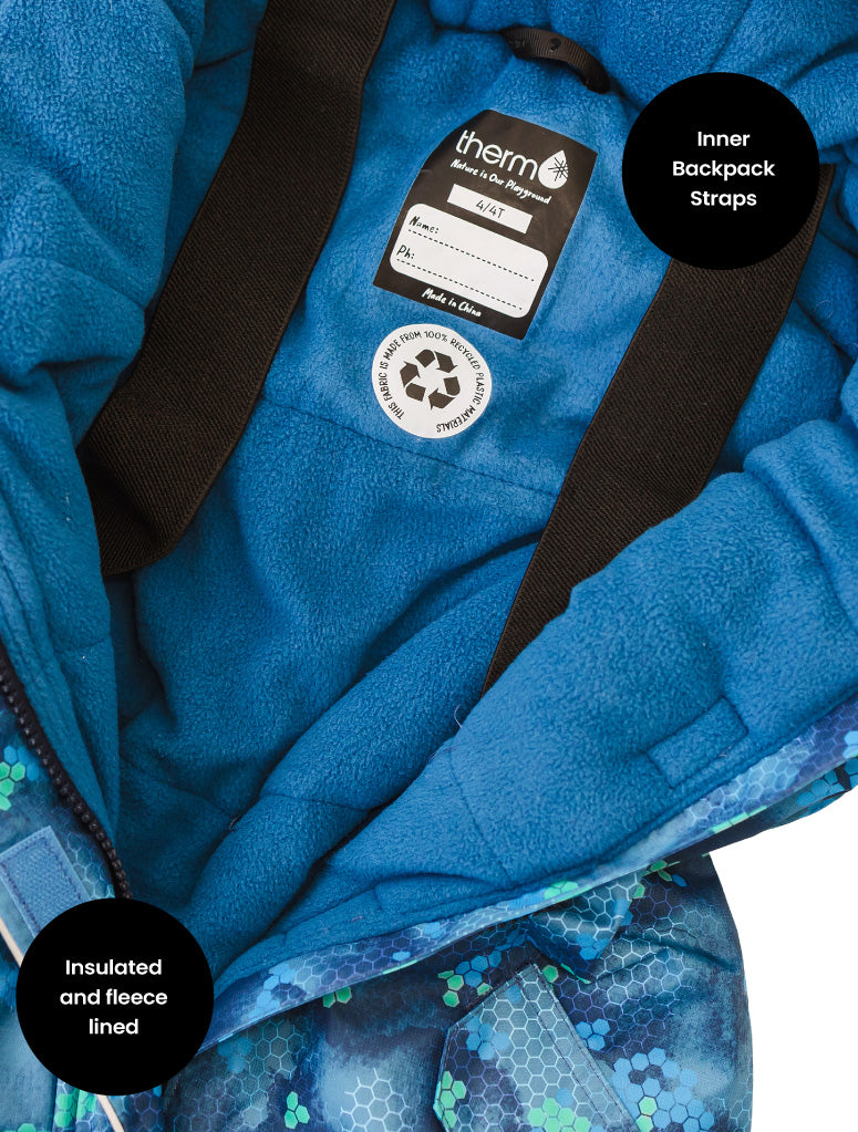 Snowrider One Piece Snowsuit - Pixel Peak | Waterproof Windproof Eco