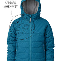 Hydracloud Puffer Jacket - Deep Teal | Dino Skate Crew