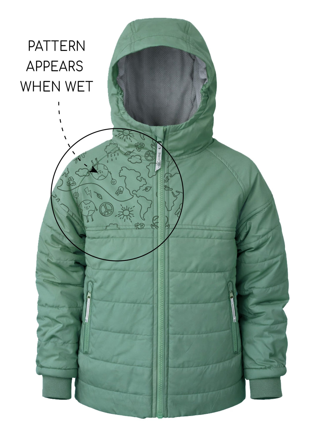 Hydracloud Puffer Jacket - Forest Moss | Happy Earth