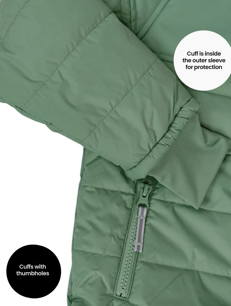 Hydracloud Puffer Jacket - Forest Moss | Happy Earth