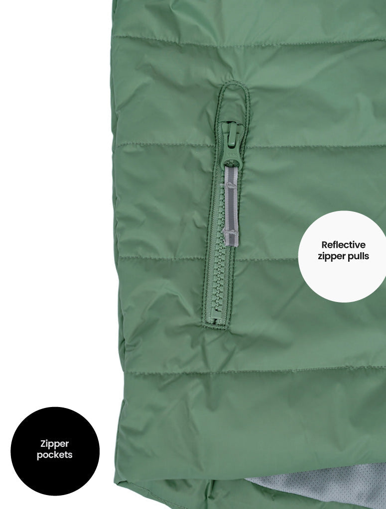 Hydracloud Puffer Jacket - Forest Moss | Happy Earth