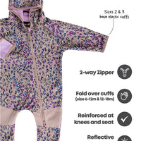 All-Weather Fleece Onesie - Rainbow Leopard