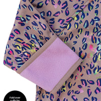 All-Weather Fleece Onesie - Rainbow Leopard
