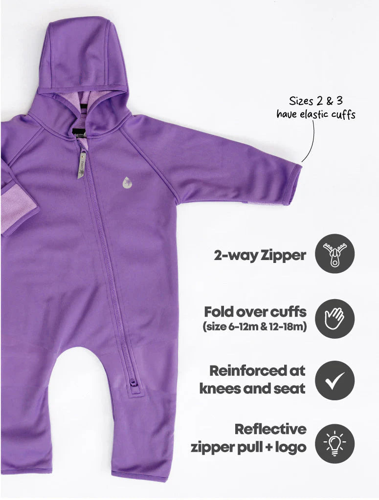 All-Weather Fleece Onesie - Violet