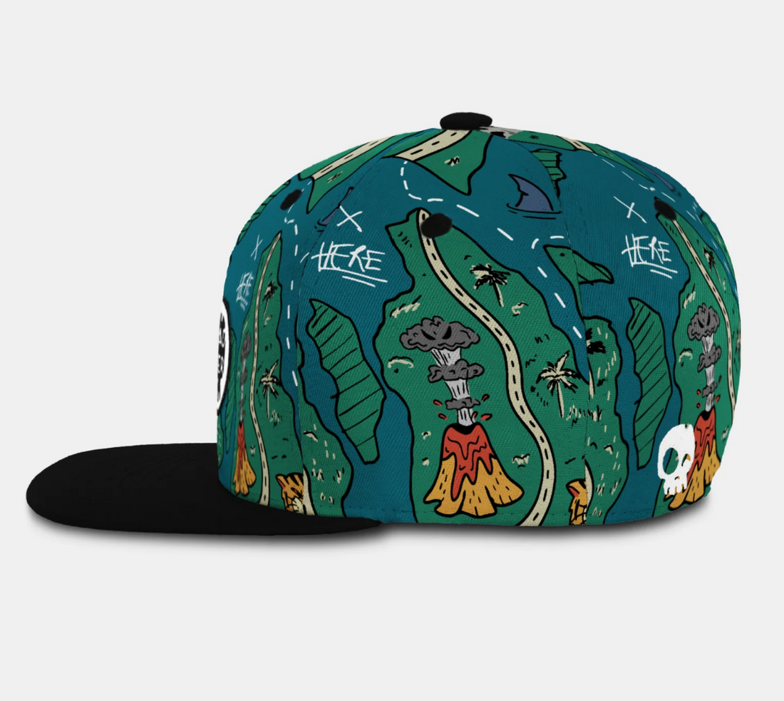 Treasure Map Snapback - Teal Steal
