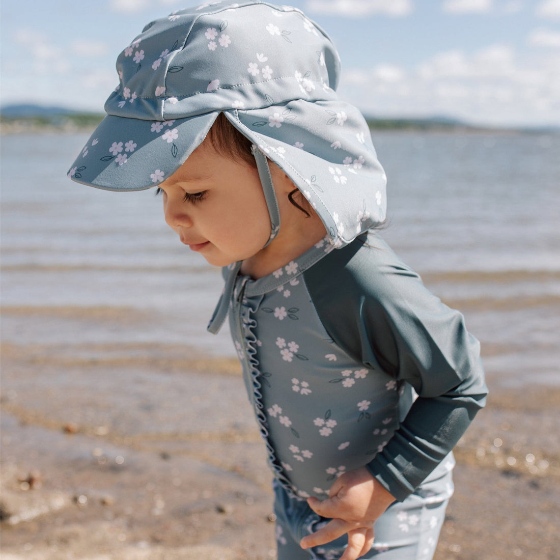 UV Protective Sun Cap - Floral