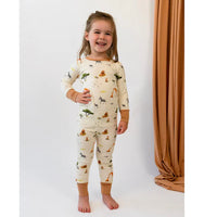 Long Sleeve PJ Set -Safari