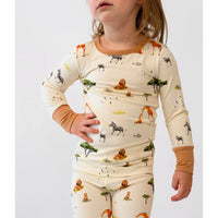 Long Sleeve PJ Set -Safari