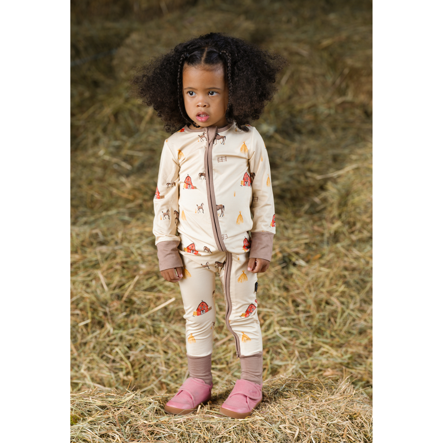 Footless Sleeper with Fold-over Cuffs - Hay Neighbour