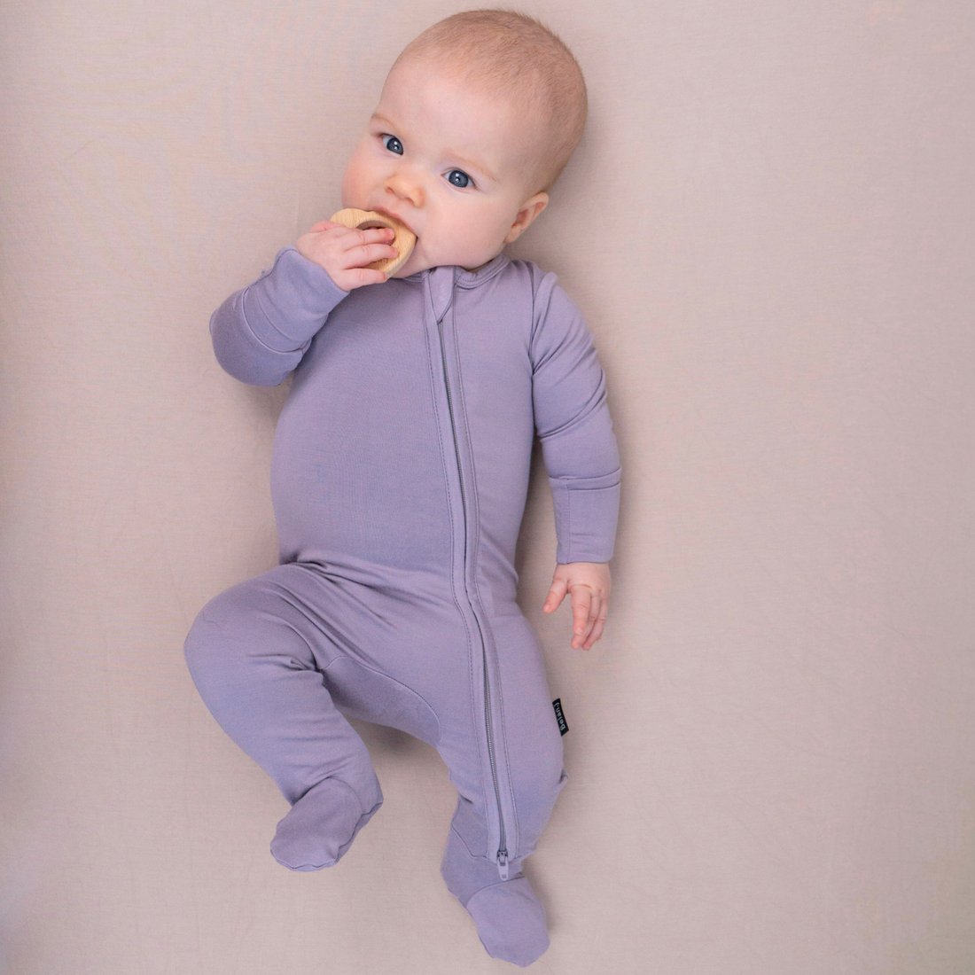 Footed Zipper Sleeper - Periwinkle