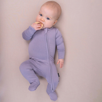 Footed Zipper Sleeper - Periwinkle