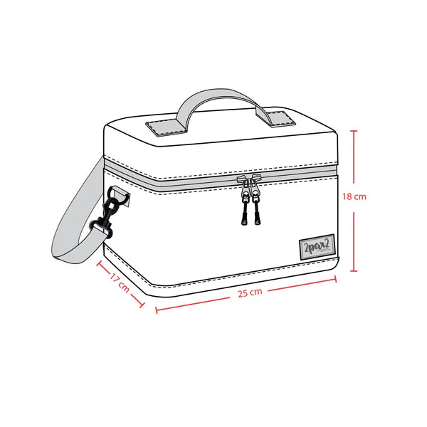 Lunch Box Blue and Beige Gradient