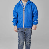 Kids royal blue full zip packable rain jacket and windbreaker [royal blue]