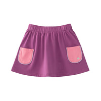 Pocket Skort | Girls Pull-On Skort | Built-In Shorts Skirt [Multiple Colors]
