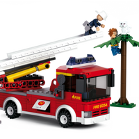 Fire Truck w/ Aerial Ladder Building Brick Kit (269 Pcs)