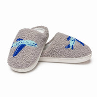Indoor / Outdoor Slippers - Kids - Airplane - Blue & Gray